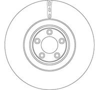 2x Brake disc Vented DF6651S TRW for JAGUAR XJ XK II Coupe XF I XF SPORTBRAKE
