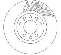 2x Brake disc Vented DF6657 TRW for CITROËN PEUGEOT