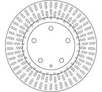 2x Brake disc Vented DF6670 TRW for VW AUDI