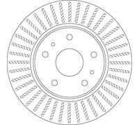 TRW Brake Disc DF6684 Vented - For Suzuki SX4, SX4 Saloon, Monocab, Neo Baleno Saloon - 2x