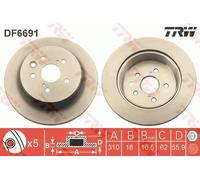 TRW DF6691 Brake disc