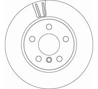 2x Brake disc Vented DF6715 TRW for BMW i3