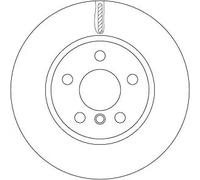 2x Brake disc Vented DF6757 TRW for MINI BMW