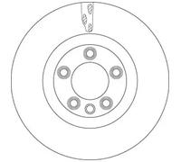 2x Brake disc Vented DF6772S TRW for VW PORSCHE