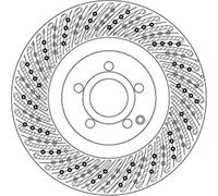 TRW Brake Disc DF6775S Vented for Mercedes-Benz