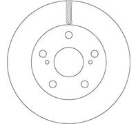 TRW DF6782S Brake Disc for TOYOTA