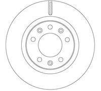 2x Brake disc Vented DF6785 TRW for PEUGEOT 308 II 308 SW II