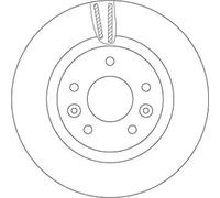TRW Brake Disc DF6786 Vented, Fits NISSAN & RENAULT Leaf Rogue Kadjar X-Trail, 2 pcs