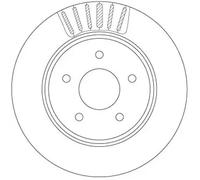TRW Brake Disc DF6789 - Vented - Fits Nissan/Renault Leaf Rogue X-Trail Koleos II - 2x