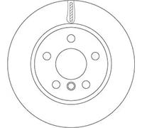 2x Brake disc Vented DF6799 TRW for MINI BMW