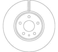 TRW Brake Disc DF6811 - Vented - For Ford Mondeo V Saloon/Hatchback/Fusion