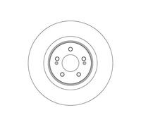 2x Brake disc Vented DF6813S TRW for HYUNDAI KIA