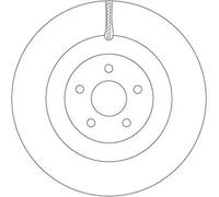 2x Brake disc Vented DF6871 TRW for FORD FOCUS III