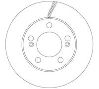 2x Brake disc Vented DF6888 TRW for SSANGYONG KYRON REXTON / REXTON II ACTYON I