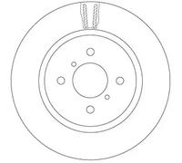 2x Brake disc Vented DF6912 TRW for SUZUKI SWIFT III