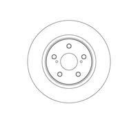 2x Brake disc Vented DF6916S TRW for LEXUS TOYOTA