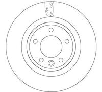 2x Brake disc Vented DF6956S TRW for LAND ROVER RANGE ROVER IV DISCOVERY V
