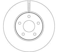 2x Brake disc Vented DF6975 TRW for FORD FOCUS IV FOCUS IV Turnier