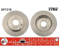 TRW Brake Disc DF7218 - Vented - Fits Chevrolet, Daewoo, Buick, Holden, Baojun