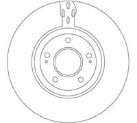 2x Brake disc Vented DF7302S TRW for MITSUBISHI LANCER VII