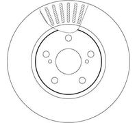 2x Brake disc Vented DF7340 TRW for LEXUS IS II IS C IS III