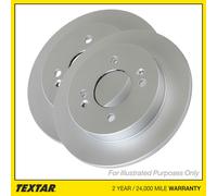 2x Brake Discs Coated Solid Front 240mm 92111303 Genuine OE Textar PRO 569020