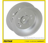 2x Brake Discs Coated Solid Rear 230mm 92082503 Genuine OE Textar PRO 1J0615601