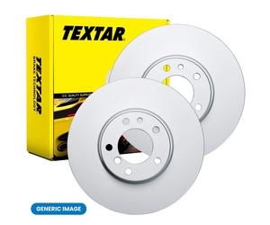 2x Brake Discs Front Externally Vented Coated Fits Opel Vauxhall TEXTAR 92149803