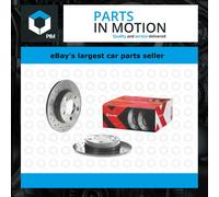 2x Brake Discs Pair fits AUDI A2 8Z0 Rear 1.4 1.6 1.4D 00 to 05 230mm Set Brembo