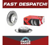 2x Brake Discs Pair fits AUDI A2 8Z0 Rear 1.4 1.6 1.4D 00 to 05 230mm Set Brembo