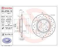 2x Brake Discs Pair fits AUDI A6 Allroad C7 3.0D Rear 12 to 18 300mm Set Brembo