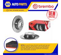 2x Brake Discs Pair fits AUDI TT RS 8J3 2.5 Rear 09 to 14 286mm Set Brembo New