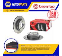 2x Brake Discs Pair fits BMW 116 E81, E87 1.6 Rear 04 to 11 280mm Set Brembo New