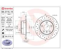 2x Brake Discs Pair fits BMW 116D F20, F21 1.5D Rear 15 to 19 290mm Set Brembo