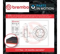 2x Brake Discs Pair fits BMW 116D F20, F21 2.0D Rear 11 to 15 290mm Set Brembo