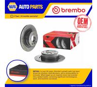 2x Brake Discs Pair fits BMW 120 2.0 Rear 04 to 13 296mm Set Brembo 34214031275