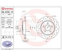 2x Brake Discs Pair fits FORD FOCUS Mk3 1.5 Rear 14 to 20 271mm Set Brembo New