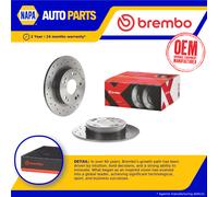 2x Brake Discs Pair fits HONDA CIVIC FN2 TypeR 2.0 Rear 06 to 12 260mm Set New