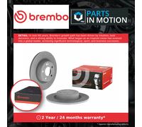 2x Brake Discs Pair fits MERCEDES C200 2.0 Rear 2013 on 300mm Set Brembo Quality