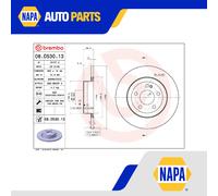 2x Brake Discs Pair fits MERCEDES C220D 2.0D Rear 2018 on 300mm Set Brembo New