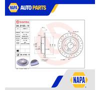 2x Brake Discs Pair fits MINI ONE 1.4D Rear 03 to 06 259mm Set Brembo Quality
