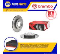 2x Brake Discs Pair fits SKODA OCTAVIA Mk1 1.8 Rear 98 to 10 239mm Set Brembo