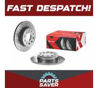 2x Brake Discs Pair fits SKODA OCTAVIA Mk1, Mk2 Rear 00 to 13 256mm Set Brembo