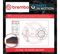 2x Brake Discs Pair fits SKODA OCTAVIA Mk1 Rear 96 to 10 230mm Set Brembo New