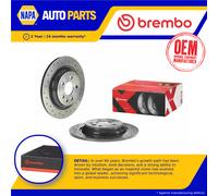 2x Brake Discs Pair fits VOLVO S60 Mk2 2.0 Rear 10 to 18 302mm Set Brembo New