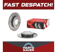 2x Brake Discs Pair fits VW GOLF Mk4 1.9D Rear 98 to 06 239mm Set Brembo Quality