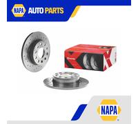 2x Brake Discs Pair fits VW GOLF Rear 03 to 20 256mm Set Brembo 1K0615601AC New