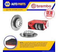 2x Brake Discs Pair fits VW JETTA Mk3, Mk4 Rear 04 to 17 256mm Set Brembo New