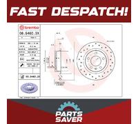 2x Brake Discs Pair Rear 264mm 08.9460.3X Brembo Set 569418 93190227 Quality New