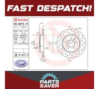 2x Brake Discs Pair Rear 280mm 08.9975.1X Brembo Set 1223566 1223568 1253962 New